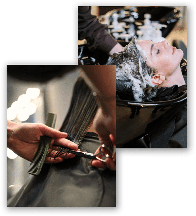 corte de cabello y lavado en salón mulier